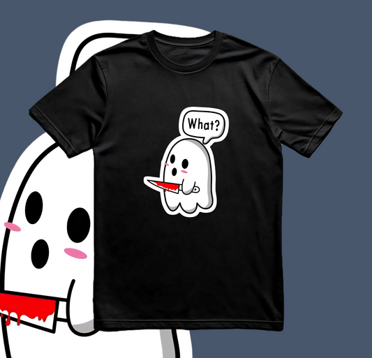 What? Cute Ghost Graphic T-Shirt